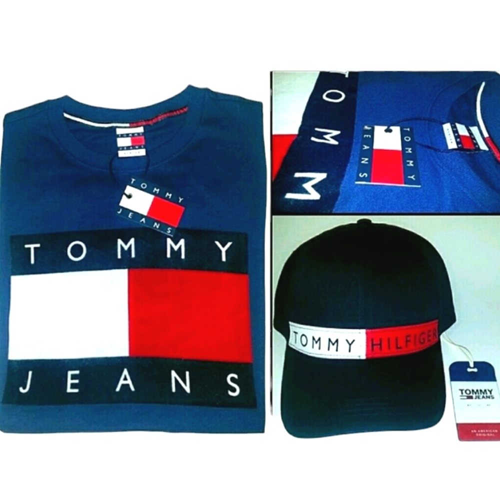 RARE Tommy Hilfiger GIFT Set BIG FLAG Collector's: Baseball Cap Hat + T-Shirt XL - Picture 8 of 8
